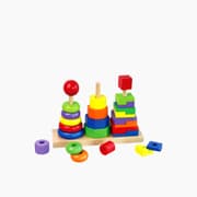 Viga Wooden Geometric Stacker Toy product image