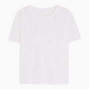 Vilagallo White T-shirt With Rhinestones product image