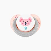 Ababy peach orthodontic pacifier with protective cap product image