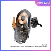 Remax Car Phone Holder, Smart Infrared Sensor, 15Watts, Black product image