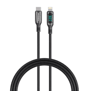 Rockrose Fast Charging Cable Hercules CL, Zinc Alloy with Digital Power Display, 30Watts, Blac product image