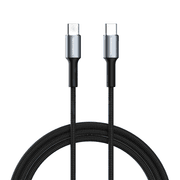 Rockrose USB-C to USB-C Cable Sparta CC1, 15Watts, 1Mm, Black & Midnight Blue product image