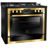 Unionaire Gas Cooker, 5 Burners, I Chef Gold Edition, Black / Gold product image