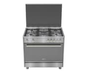 Ignis Oven 90Cm, 5Burners, Heavy Pouring Racks, Glass Top, Stainless Steel product image