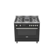 Ignis Oven 90Cm, 5 Burners, Surface height 4Cm, Large Cooking Area, Full Glass Door, Black product image