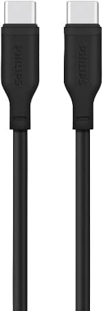 Philips Fast Charging Cable USB-C to USB-C, 60Watts, 1.2Mm, Black product image