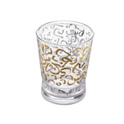 كوب أكريليك بحروف عربية 470 مل من Al-Hoora - ذهبي وشفاف product image