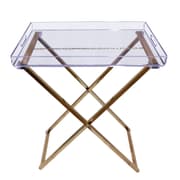 صينية أكريليك بستاند من Al-Hoora - ذهبي وشفاف product image
