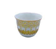 طقم فناجين قهوة عربية 12 قطعة من Ameco - أبيض وذهبي product image