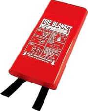 بطانية حريق 1.2 × 1.8 متر مع علبة بلاستك لحماية عالية الجودة. product image