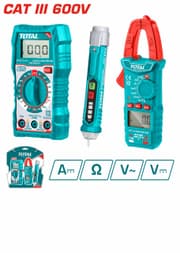طقم الكتروني كلامب ميتر +ملتي ميتر + فاحص فولتية من Total product image
