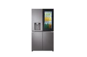 ثلاجة LG 4 أبواب، 889 لتر، ستانلس ستيل أسود، موزع ثلج وماء، باب مسطح product image