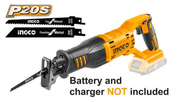 منشار ترددي شحن 20v من دون بطارية وشاحن انكو INGCO product image