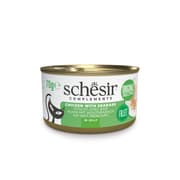 SCHESIR مكمّلات طعام قطط رطب دجاج مع سيباس في جيلي علبة 12x70g للقطط product image