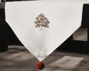 مفرش طاولة رفيع مطرز من ARMN Azure - أبيض وأحمر product image