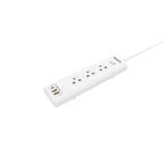 وصلة كهربائية 3 مخارج مع USB، قدرة 10 أمبير، سلك بطول 2 متر - Philips product image