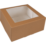 علب كيك مربعة مع شباك بني متعدد الاحجام - RZ product image
