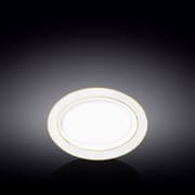 طبق بيضوي 20*24 سم من Wilmax Diamond - أبيض وذهبي product image