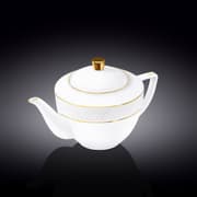إبريق شاي 900 مل من Wilmax Diamond - أبيض وذهبي product image