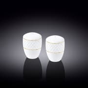 طقم ملح وفلفل من Wilmax Diamond - أبيض وذهبي product image