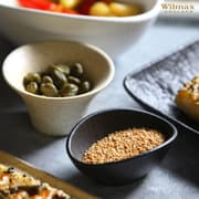 طبق بيضوي 8*6 سم من Wilmax SlateStone - اسود product image