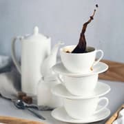 طقم فنجان قهوة وصحن 100 مل من Wilmax - أبيض product image
