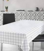 مفرش طاولة عرض 140 سم من Finesse Lola Check - رمادي وأبيض product image