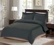 طقم بيت لحاف بدون حشوة مجوز كبير 4 قطع من ARMN Naturesoft - رمادي product image