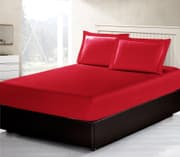 طقم شرشف سرير مطاط مفرد قطعتين من ARMN Vero - أحمر داكن product image