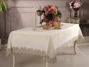 مفرش طاولة 160*250سم بتصميم Almira من Daimon Home - كريمي product image