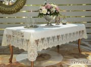 مفرش طاولة 160*300سم بتصميم Veronica من Daimon Home - كريمي product image