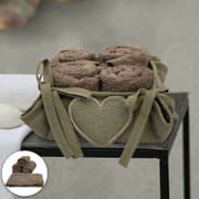 طقم 4 بشاكير صغيرة بسلة من Sophie Maison Vilnius - بني product image