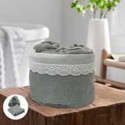 طقم 4 بشاكير صغيرة بسلة من S&G Asia - رمادي product image