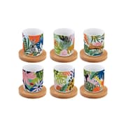 طقم فناجين قهوة 12 قطعة 110 مل بعلبة من Easy Life Tropical Vibes - ألوان متعددة product image