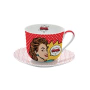 طقم فنجان شاي قطعتين 400 مل بعلبة من Easy Life Pop Art - ألوان متعددة product image