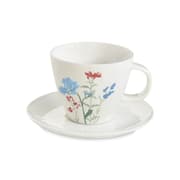 طقم فنجان وصحن 250 مل من Easy Life Mille Fleurs - أزرق وأحمر product image