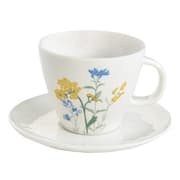 طقم فنجان وصحن 250 مل من Easy Life Mille Fleurs - أصفر وأزرق product image