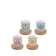 طقم فناجين قهوة 8 قطع 110 مل بعلبة من Easy Life Spring Folk - ألوان متعددة product image