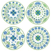 طقم 4 أطباق حلويات 19 سم بعلبة من Easy Life Flowers Garden - أزرق وأخضر product image