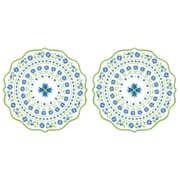 طقم مفارش صحون قطعتين 34.5 سم من Easy Life Flowers Garden - أزرق وأخضر product image