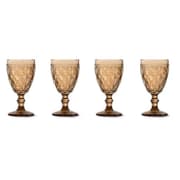 طقم كاسات زجاج 400 مل 4 قطع من Easy Life - عسلي product image