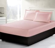 طقم شرشف سرير مطاط كوين 3 قطع من ARMN Vero Italy - زهري باهت product image