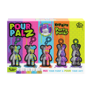 Pour Palz Mini Keyring Party Pack - 5-Set DIY Fluid Art Kit product image
