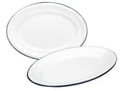 طبق بيضوي 30*20 سم من Ibili Blanca - أبيض وأزرق product image