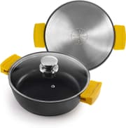 طنجرة منخفضة الارتفاع بغطاء 32 سم من Ibili Evolution - أسود product image
