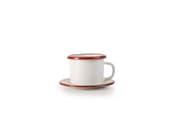 كوب وصحن قطر 5 سم من Ibili Bordeaux - أبيض وأحمر product image