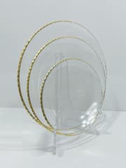 طبق حلويات 21 سم من Velvet - حافة ذهبي product image