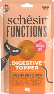 SCHESIR توبّر هضمي باليقطين وعشب القمح 12X40G كيس مكمل وظيفي للقطط product image
