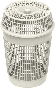 CP Round Tall Laundry Bin 65 Liters Off White product image