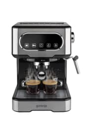 Gorenje 1100W Espresso Coffee Maker with 15 Bar Pressure 1.5L Water Tank Milk Frother Stainless Steel - ESCM15DBK product image